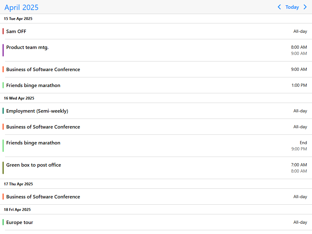 Understand how to load events into the agenda. Continue with advanced methods after this basic guide.