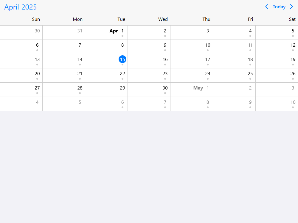 Mobiscroll Calendar Custom events in popover Event calendar with custom event detail listing to include participants and add participant functionality.