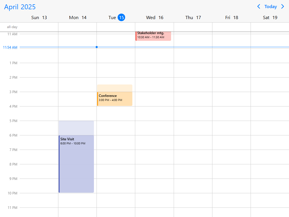 Mobiscroll Scheduler Add/edit/delete events Responsive scheduler with advanced CRUD operations. Add, edit, delete events with drag & drop and custom edit dialog.