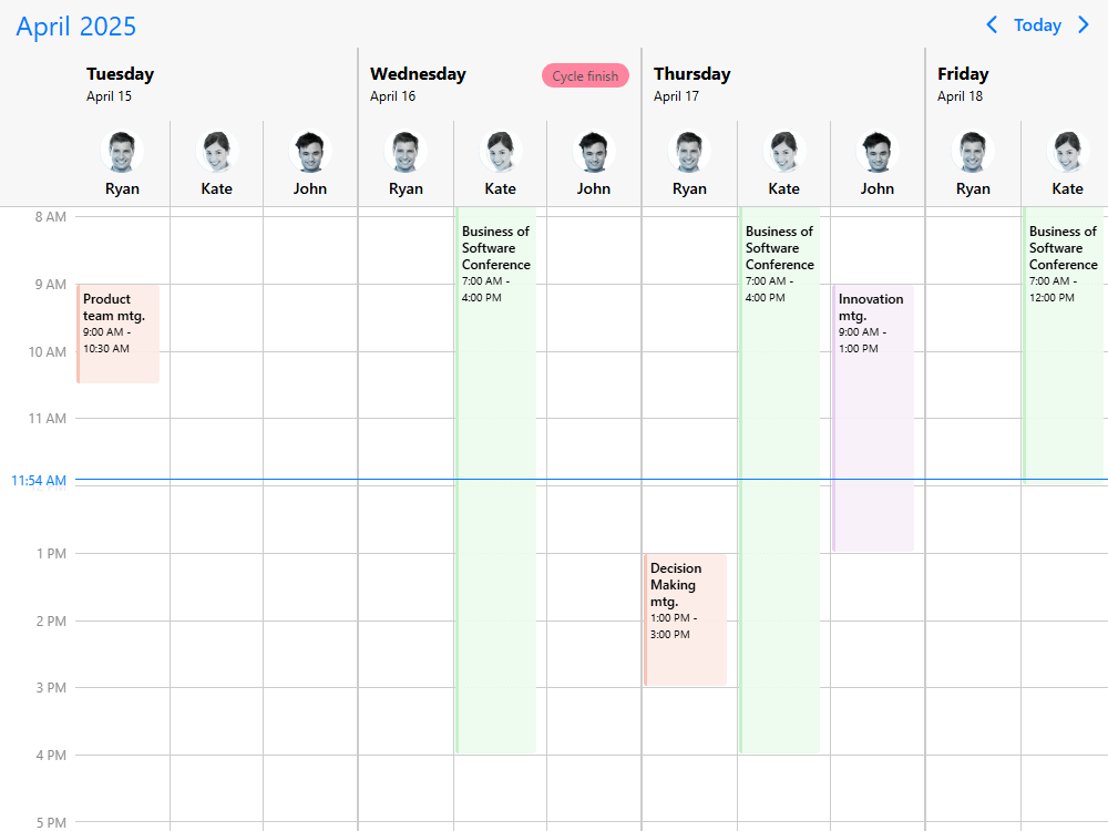 Mobiscroll Scheduler Date header template Scheduler with custom date headers. Include labels, flags or customize the full header.