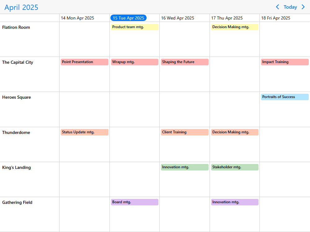Timeline optimized for printing and PDF export. Print individual instances or create custom print views.