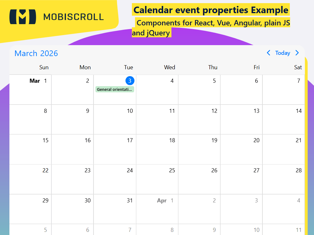 Understand event properties in your Calendar. Define base fields, add custom fields, and manage event data consistently across views.