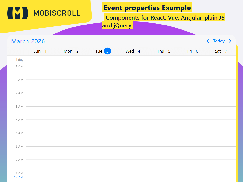 Define how events work in your scheduler. explains core properties, data structure and how to extend them with custom fields.